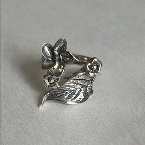 925 Silver Floral Ring